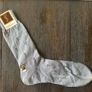 Yves Saint Laurent Light Gray Dress Socks